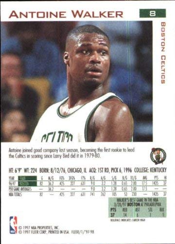 Amazon.com: 1997-98 Fleer #8 Antoine Walker NBA Basketball Trading